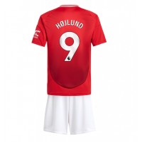 Manchester United Rasmus Hojlund #9 Hjemme Trøje Børn 2024-25 Kortærmet (+ Korte bukser)